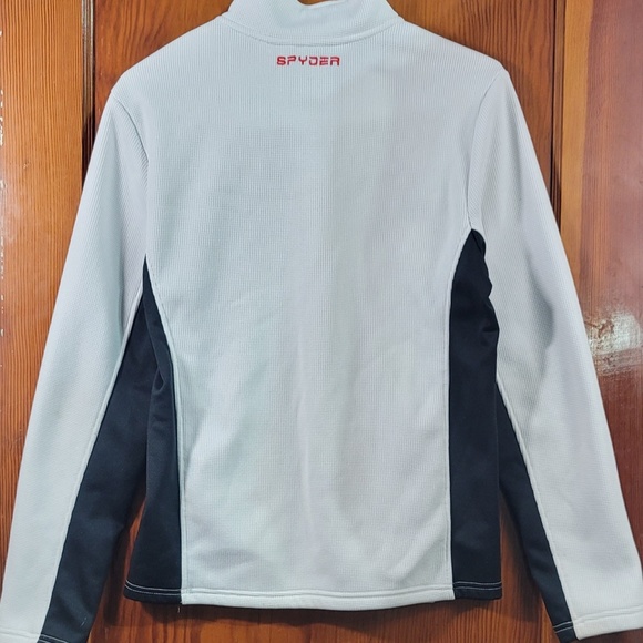 SPYDER MENS PULLOVER JACKET SIZE S WHITE, BLACK, AND RED RN 130323 - Picture 4 of 11